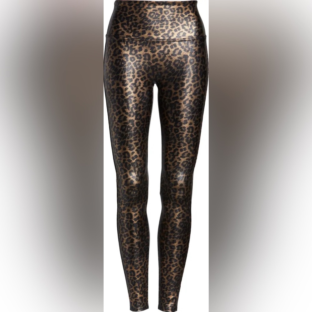 Leopard print Spanx faux leather leggings. Size small. Perfect condition.